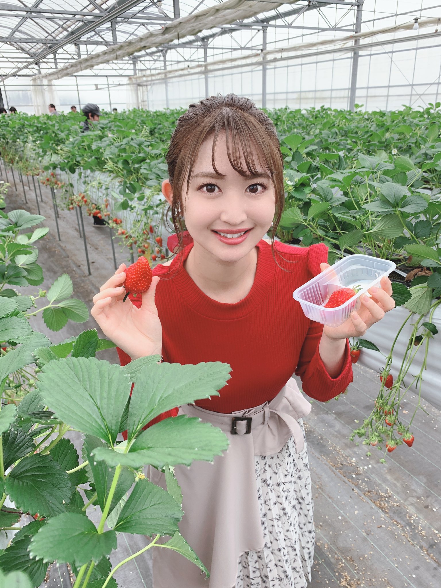 沢井里奈 この日は今季初のいちご狩りに テンション上がって 分かりやすくいちごコーデ 笑 普段赤とか着ないので 新鮮でした 後ろのリボンがお気に入り いちご狩り 澤田農園 T Co Fl1zxsbpb6 Twitter