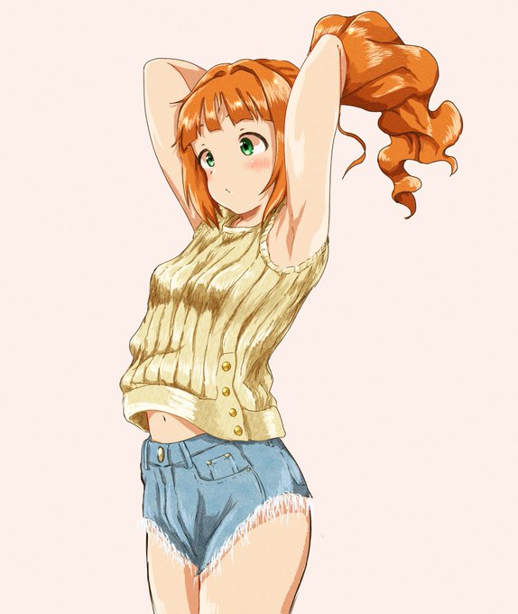 ノースリーブニットホットパンツのtwitterイラスト検索結果