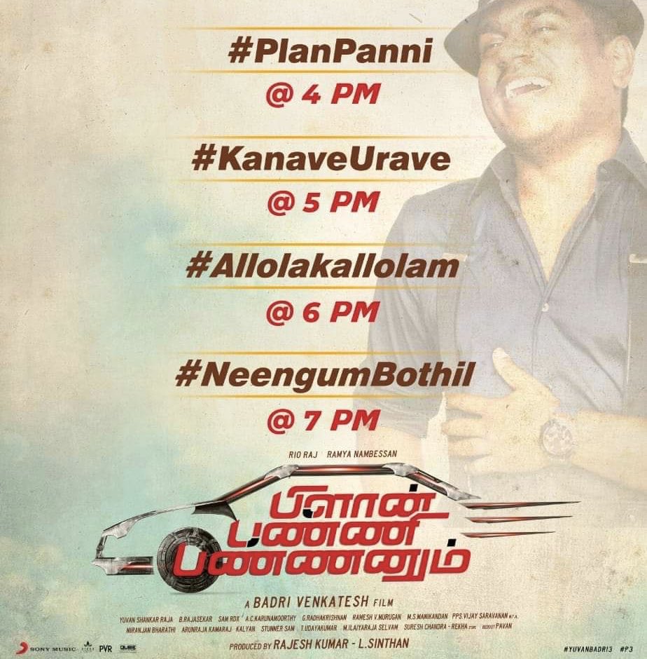 Hisrath95's tweet photo. Will be releasing my Reactions to the #PlanPanniPannanum songs at these times today (12/03/2020)! Please do show your support #Yuvanians #Yuvanism #YuvanBadri3 #23YearsOfYuvanism @thisisysr @rio_raj @nambessan_ramya https://t.co/3lauTXKDeL