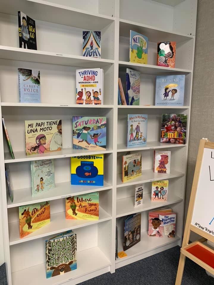 lala_andrews1's tweet photo. Our year long PD collaboration with @sacstate faculty is producing some amazing stuff. Check out this inclusion library that 3 of my staff members planned & executed. #SoarTogetherLCS #LCSPassionProjects #StingersUp https://t.co/CCZEldQVBd