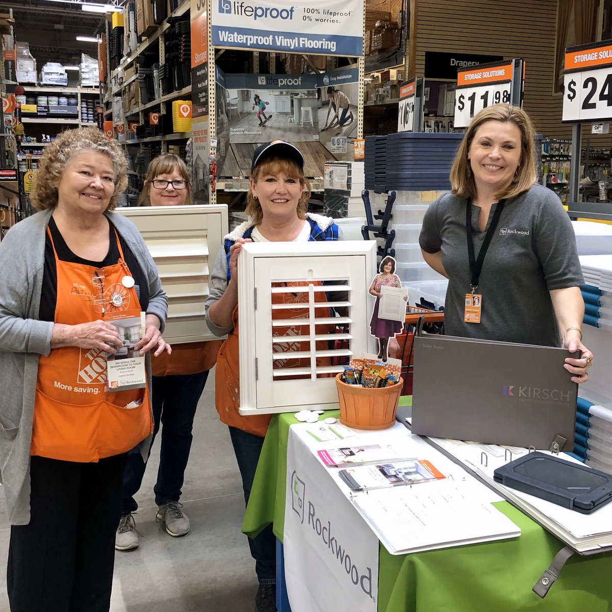Patsy, Amy, and Debbie representing awesome associates at Sherman #518 today! Thank you for your partnership! <a href="/RockwoodShutter/">Rockwood Shutters</a>