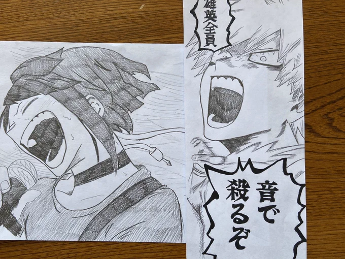 文化祭の時の爆豪と耳郎描きました!
初めて耳郎描いた
#ヒロアカ
 #爆豪勝己
#耳郎響香
#ヒロアカ絵描きさんと繋がりたい 