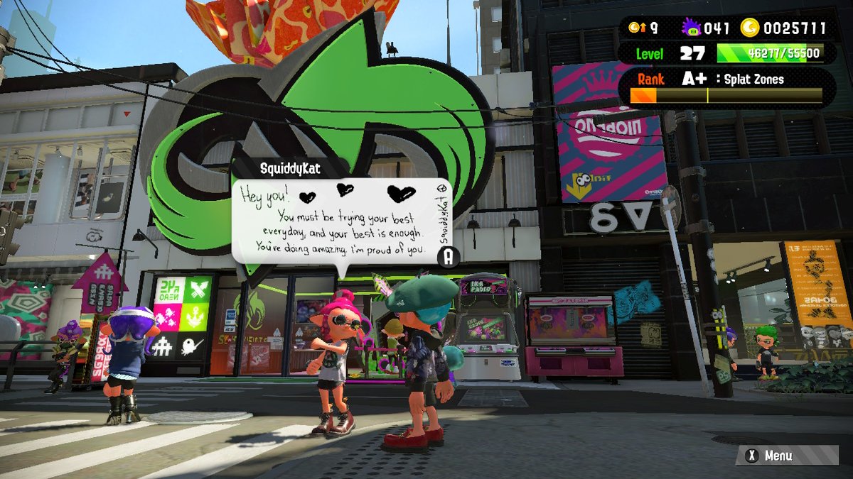 MarshallArts316's tweet photo. @SquiddyKat A heart like yours will help me sleep at night. #Splatoon2 #NintendoSwitch https://t.co/oWBhP35V8Q