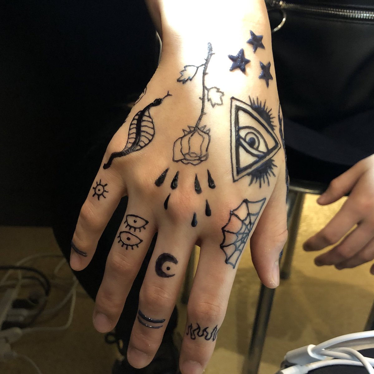 Mim みん 沖縄北谷の消えるタトゥー専門店mimdrawing営業中 Sシンプルアートのオーダーが増えてます インクボックス Mimdrawing