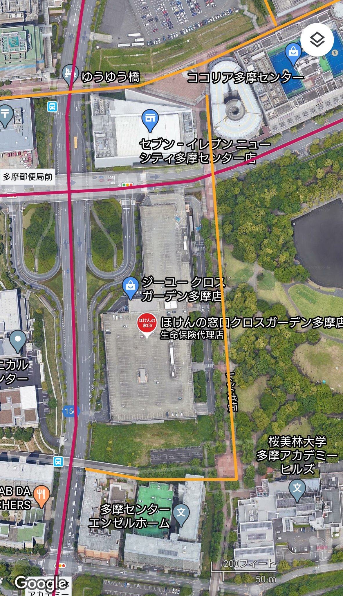 275きろぼると 多摩センター西線とは レンガ坂を通りクロスガーデン南側に至るこの歩行者専用道