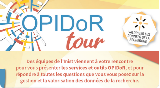 INIST_CNRS's tweet photo. 🚆l'#OpidorTour de l' @INIST_CNRS est à Talence @CNRSAquitaine aujourd'hui.
Au programme 👉les outils et services pour vous accompagner à la gestion et la valorisation des #donnéesderecherche
#DMPOPIDoR , #CatOPIDoR #PidOPIDoR ,#GopenDoRe https://t.co/WhBD61LjJo