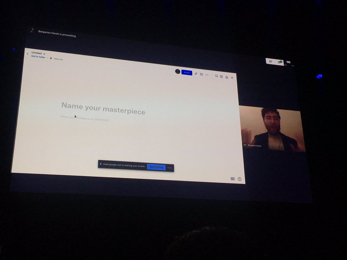 k_a_m_m_i_'s tweet photo. Benjamin Hersh (@Dropbox) dialing in to talk about language @nobs_events. #storytelling #content #rhythm #uxwriting #copywriting - Important talk not just in times of #gdpr and data privacy concerns #nobs2020 https://t.co/dEfJXQXWDB