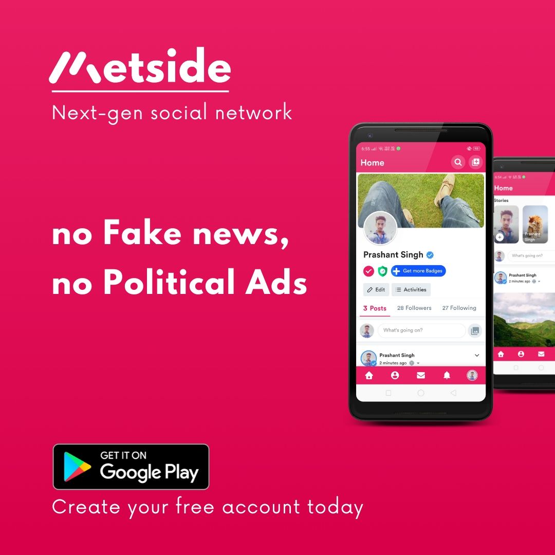 metside's tweet photo. No fake news, No political Ads
next-gen Social network is here...

Create your free Account today - https://t.co/O7CLbS1rg7 
#free #socialnetwork #trust #authentic #see #nextgen https://t.co/dsNMaI0qH3
