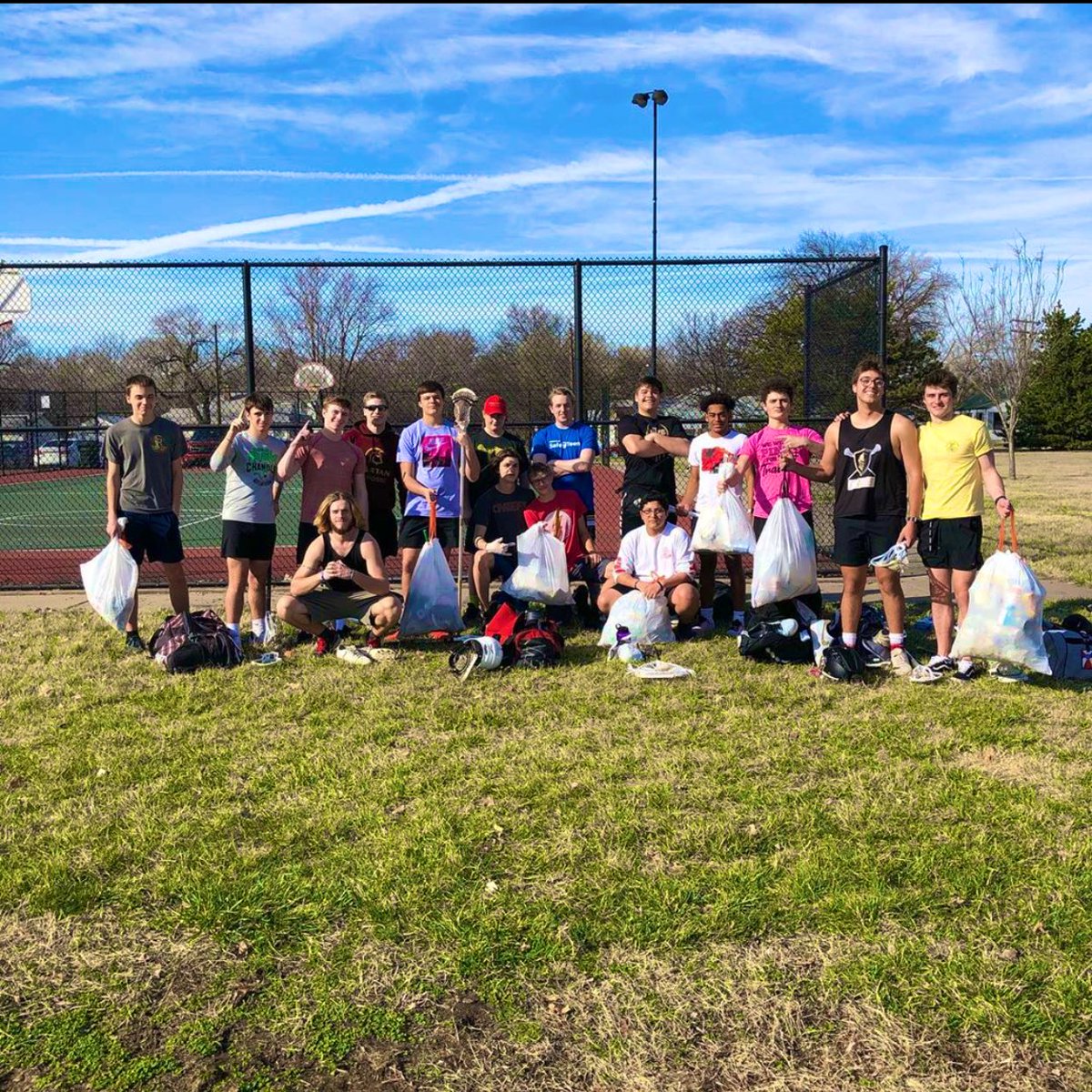 Just a little community service day by cleaning up the park.