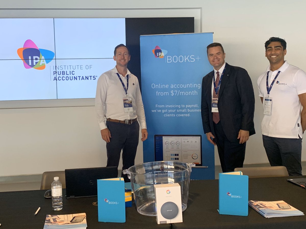 CathCleary's tweet photo. @ipaaccountants #books+ team @willgilb and Jye Beckett with @AndrewConwayCEO enjoying #2020WACongress https://t.co/bBpvNz40MS