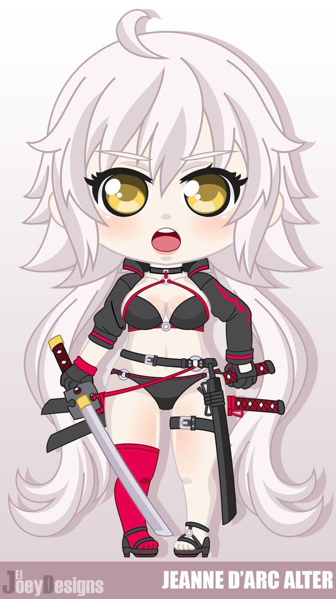 ElJoey_Designs's tweet photo. This time i made a chibi Jeanne D'arc Alter swimsuit Berserker version hope you like it @fgoproject https://t.co/QEgQzPcbyq