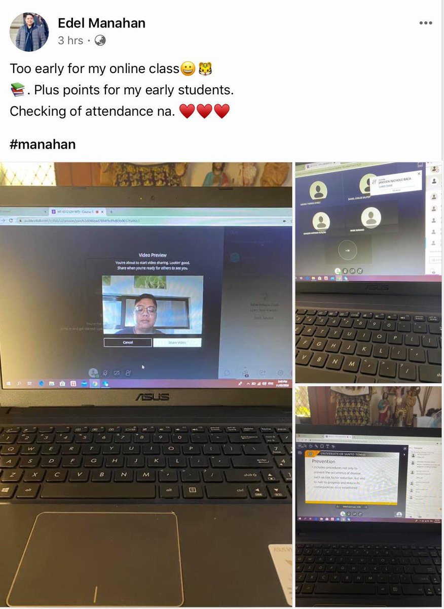 PurpleGazette's tweet photo. 𝐋𝐎𝐎𝐊: Alternative online classes held this week via UST Cloud Campus Blackboard Collaborate gain positive feedback from instructors and students. https://t.co/LivoeMQMFu