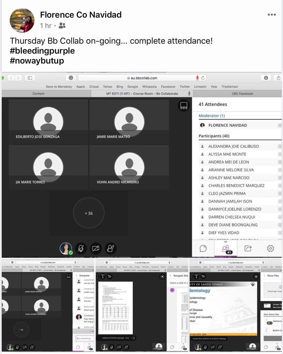 PurpleGazette's tweet photo. 𝐋𝐎𝐎𝐊: Alternative online classes held this week via UST Cloud Campus Blackboard Collaborate gain positive feedback from instructors and students. https://t.co/LivoeMQMFu