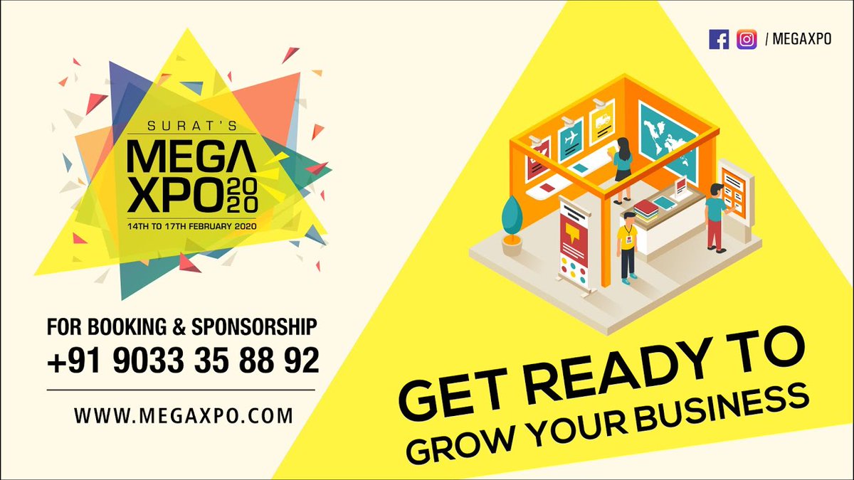 flockstation's tweet photo. Mega Xpo 2020 in Surat. It will be held from 27th to 30st March 2020 @ Vanita Vishram Ground, Athwagate, Surat! 

https://t.co/u7s7PSWffG https://t.co/chwNSw9enU