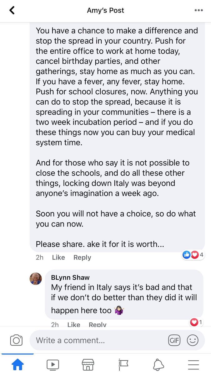 A message from an Italian citizen