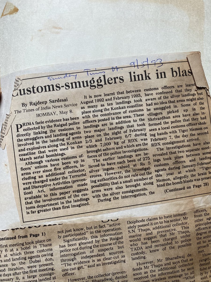 sardesairajdeep's tweet photo. In 32 years of journalism, the day I will never forget is March 12, 1993.. no tv cameras, no  24 x 7 breaking news, covering the Mumbai serial blasts with pad and pen was the most challenging assignment.. my thoughts and prayers with victims and families. https://t.co/e76RZYa64H