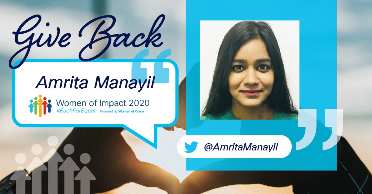 WomenOfCisco's tweet photo. I am passionate about encouraging young girls to take up a career in technology by showing them how companies value #WomenInTech and highlight how well #Cisco has helped shape my career. Amrita Manayil @AmritaManayil #CiscoCX @ciscoapac #WomenOfCisco. #CiscoWOI #EachForEqual https://t.co/DPspHPmGZe