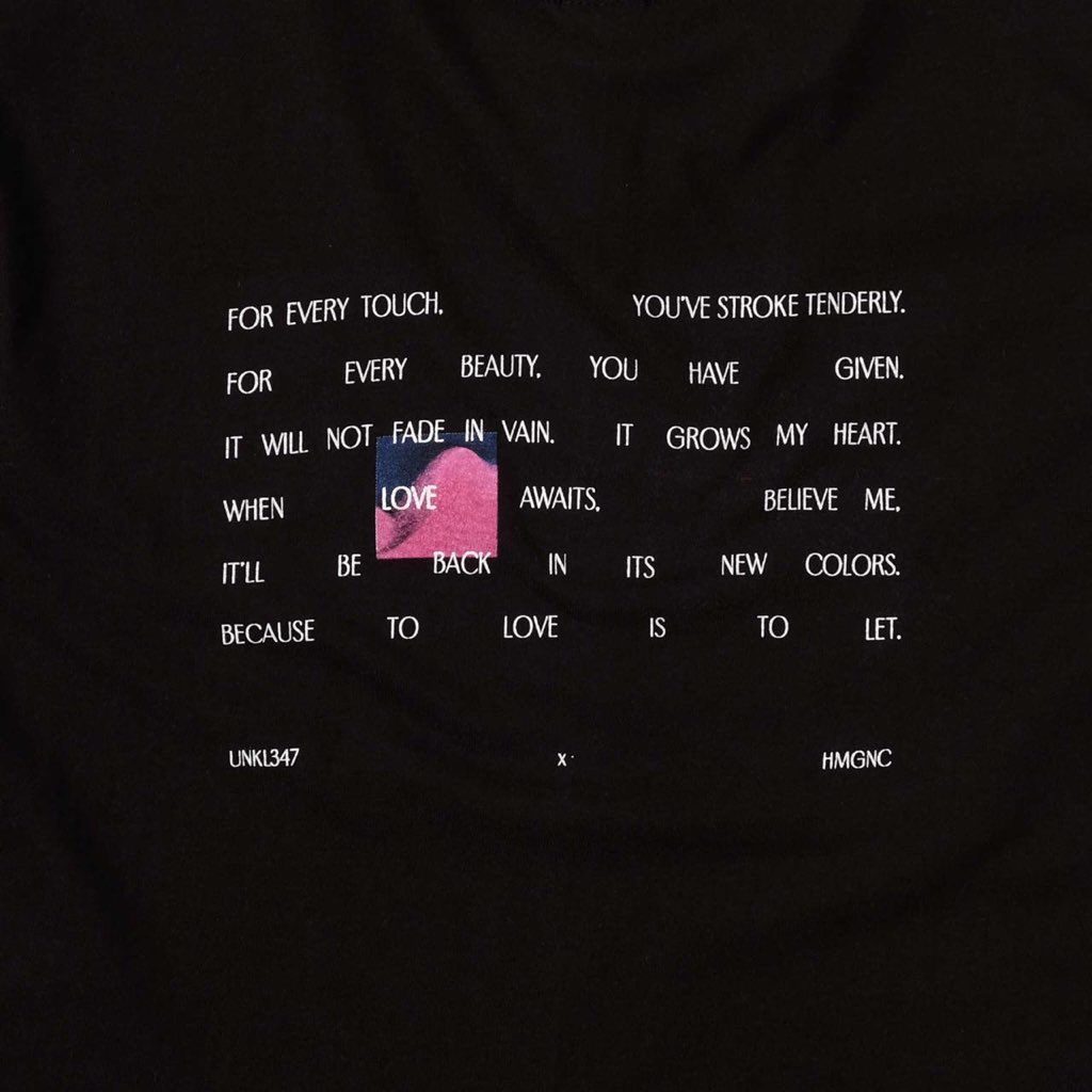 Homogenicworld's tweet photo. TS HMGNC X UNKL347
KODE: WHEN LOVE AWAITS
IDR 180k
SIZE: S,M,L,XL,XXL
(Bodysize 24s cotton tee)
WARNA:
HITAM & PUTIH
Pembelian kontak ke 08112312394, format:
- Nama
- Alamat
- No. Tlp
- Kode, warna dan size
Atau bisa ke @unkl347.
#hmgnc #unkl347 #thisisnotmadeinchina https://t.co/iLMHErATAz
