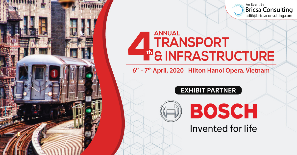 VieTraminfra20's tweet photo. Welcoming #BOSCHEnergyAndBuildingSolutions as #ExhibitPartner for the 4th Annual Transport & Infrastructure conference on the 6-7 April 2020 in Hilton Hanoi Opera, Vietnam.
To book your seats at the program, drop an email at aditi@bricsaconsulting.com
#VietTramInfra #Transport https://t.co/pBpn7W1tHk