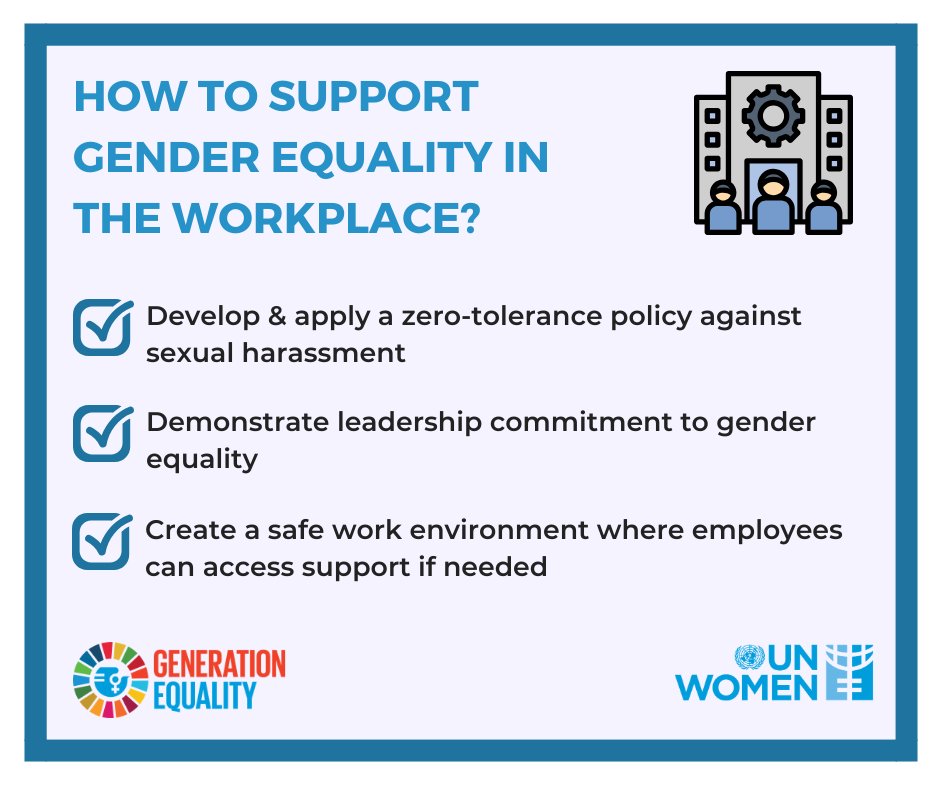 UN Women AsiaPacific on Twitter: "Trying to improve gender equality at your workplace? Check out some tips 👇🏾 More ideas https://t.co/C0JszF46kY #GenerationEquality #IWD2020 🌟💪🏾 #WeEmpowerAsia 🇺🇳🇪🇺 Share how YOU are promoting