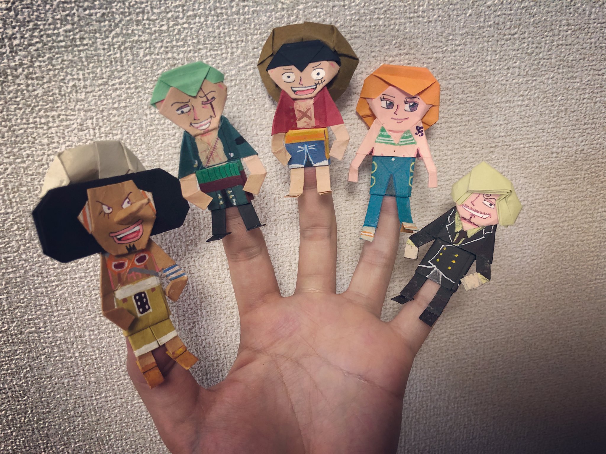 ゆうちゃん タント折り紙で伊藤ユースケ オリジナル ワンピースキャラおりがみ指人形を作ってみました これからもこのシリーズでたくさんバリエーションを増やしていく予定です ワンピース 折り紙 指人形 ルフィ ゾロ ナミ ウソップ サンジ ゆうちゃん タント折り紙で伊藤ユースケ オリジナル ワンピースキャラおりがみ指人形を作ってみました これからもこのシリーズでたくさんバリエーションを増やしていく予定です ワンピース 折り紙 指人形 ルフィ ゾロ ナミ ウソップ サンジ