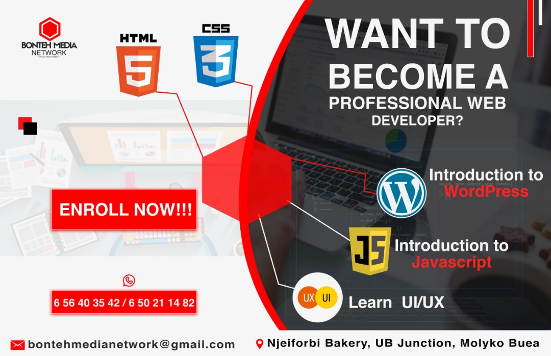 BontehsB's tweet photo. Become a professional web developer in 3 months

#Training #webdevelopment #Bontehdigitalacademy https://t.co/2ue8UNSbX5
