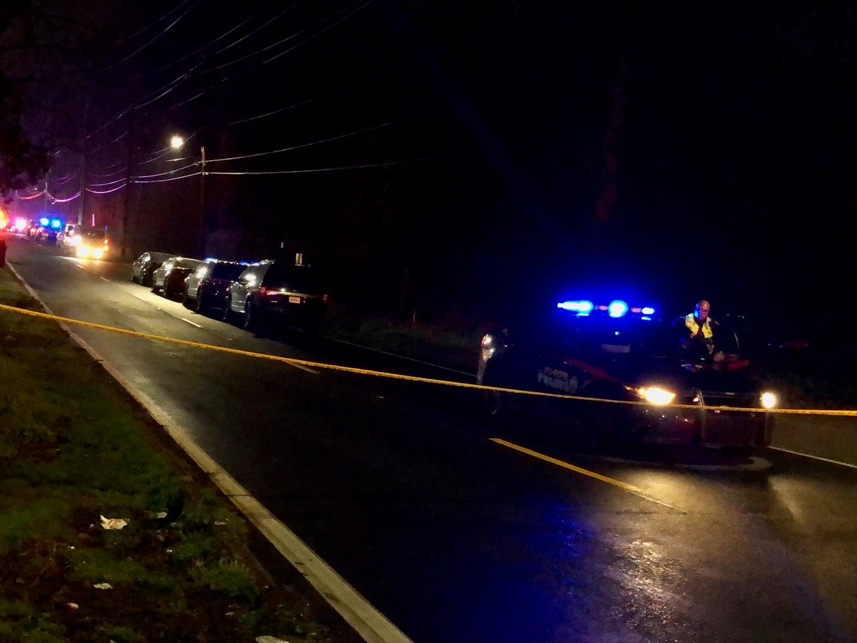 .Atlanta_Police works a wreck where a car ran, headon, into a MARTA