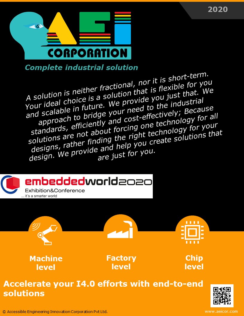 aeicor's tweet image. Post fair: #ew2020 Bidding adieu. It was a bunch of interesting meetings, discussions and conferences in industrie4.0 and IoT space. Until next year.
#embeddedworld2020 #IoT
#IIoT #M2M #M2C #industrie40 #aeicoriiotteam #industrialautomation #iic @OPCFoundation @IIConsortium