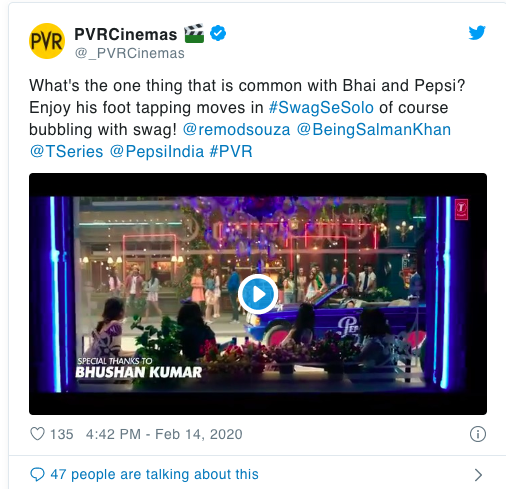 PRmomentIndia's tweet photo. Pepsi's high octane #swagsesolo V Day campaign helped it dominate share of voice over other brands with V day campaigns https://t.co/PAawtHkCzG @PepsiIndia @thecorpcommguy
@Virajlogic @Meltwater @need_space_ @PaarulC https://t.co/KDieImeIEh