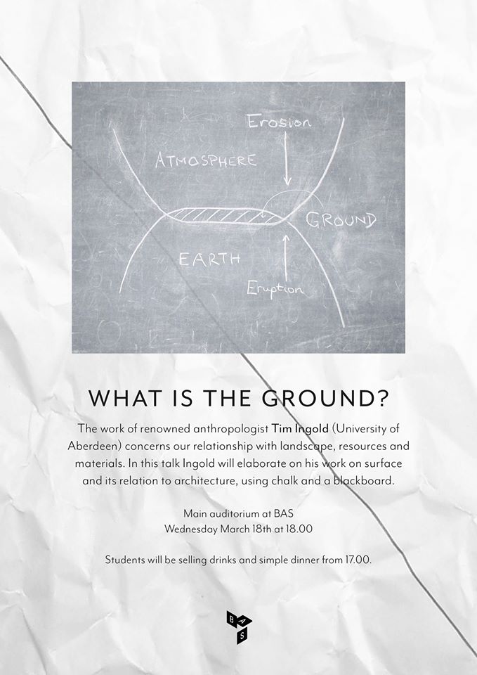 BAS on Twitter: "CANCELLED ! What is the ground? by Ingold Tim (University of Aberdeen)is among the most prominent social anthropologists of our time. His work concerns our relationship with