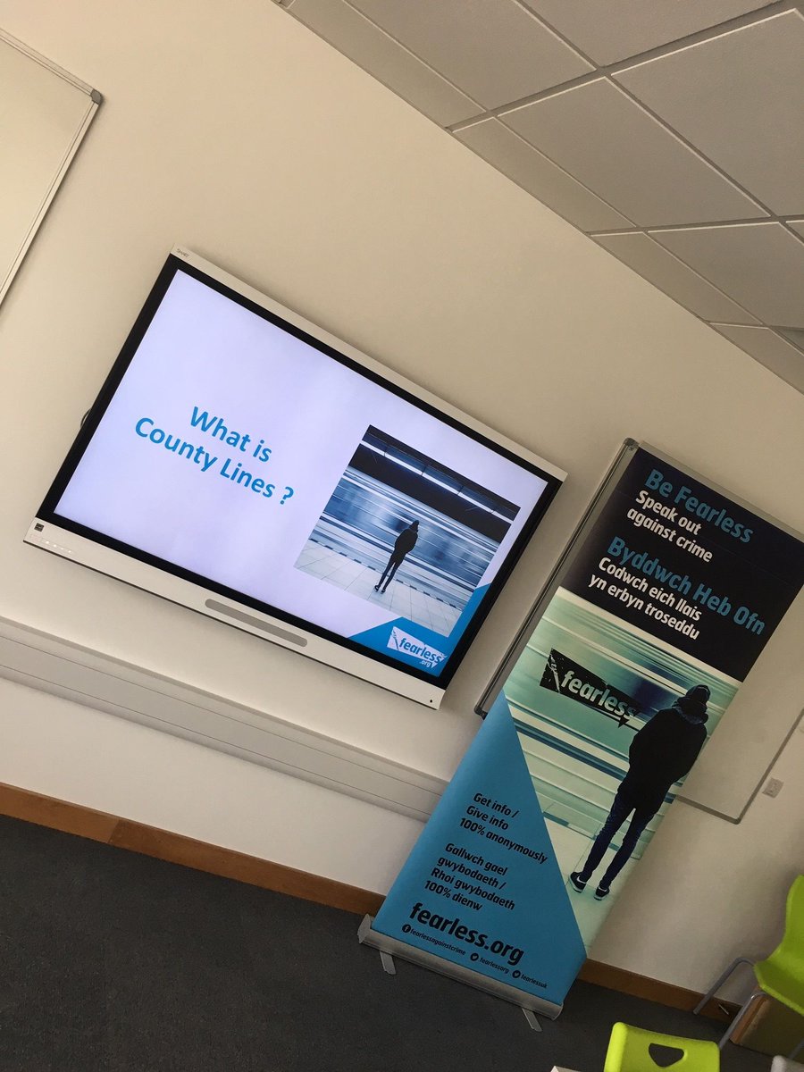 FearlessORG's tweet photo. Today Dan in the new welsh school in Haverfordwest, Ysgol Caer Elen for the final day of the crime time project. All set up and ready to work with year 7 and year 8. #CountyLines #CrimeTime #FearlessWales #Beafearless # https://t.co/IcxAEC82s2
