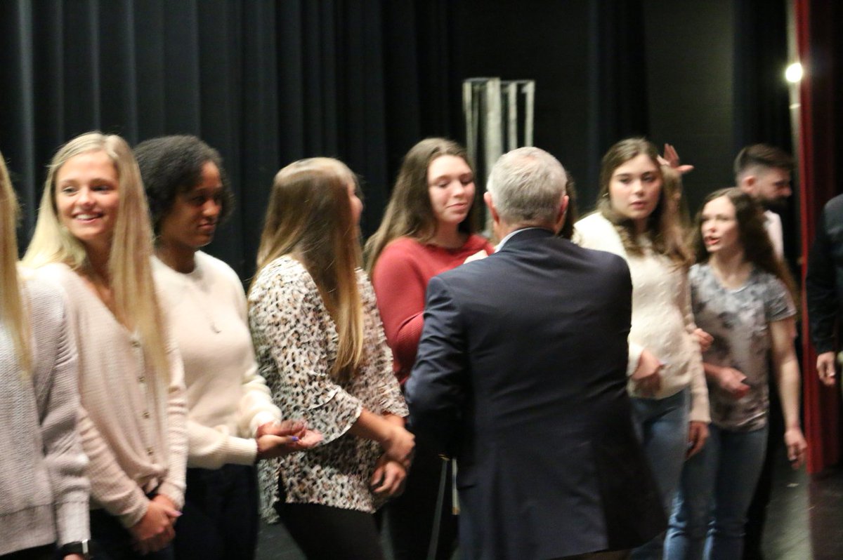 CirclevilleCity's tweet photo. Last night at the Circleville City Schools March meeting of the board of education, Representative Gary Scherer presented our high school girls basketball with a commendation and proclamation recognizing their undefeated regular season berth in the Elite 8. Congratulations girls! https://t.co/B8EEyZ4OvP
