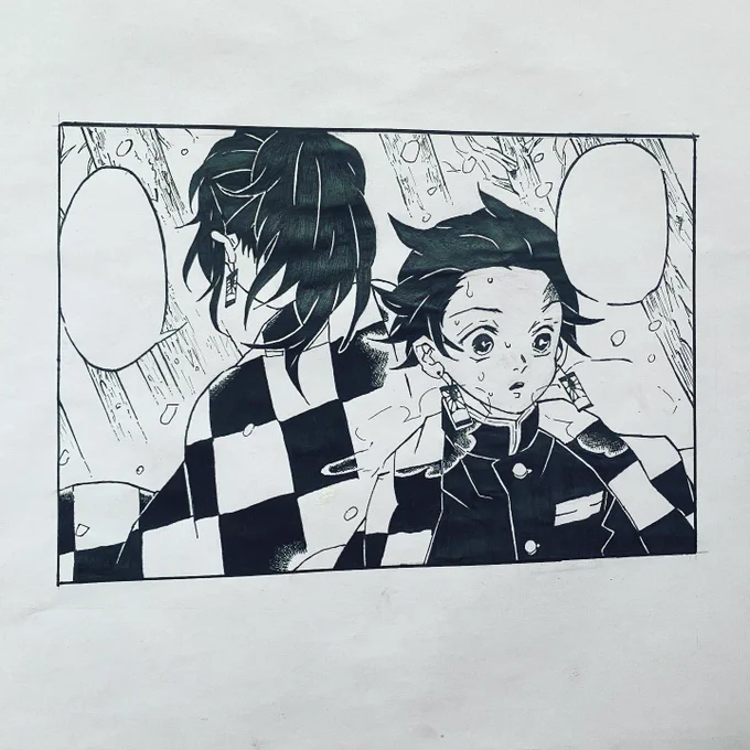 【鬼滅の刃:竈門炭治郎&竈門炭十郎】

「炭治郎 刃を持て
              斬るべきものは もう在る」

#鬼滅の刃 #模写 #芸術同盟 
#鬼滅の刃絵描きさんと繋がりたい 
#鬼滅の刃好きさんと繋がりたい 