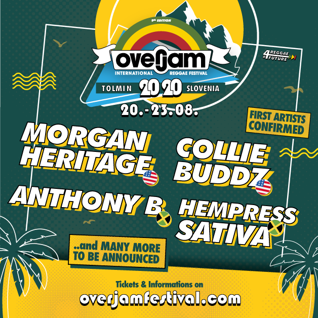 ReggaeIt's tweet photo. Primi artisti confermati per l’#Overjam 2020 - https://t.co/CbDU7iAJcr #AnthonyB #CollieBuddz #HEMPRESSSATIVA #MORGANHERITAGE #OverjamInternationalReggaeFestival https://t.co/TcMQ5KvydR
