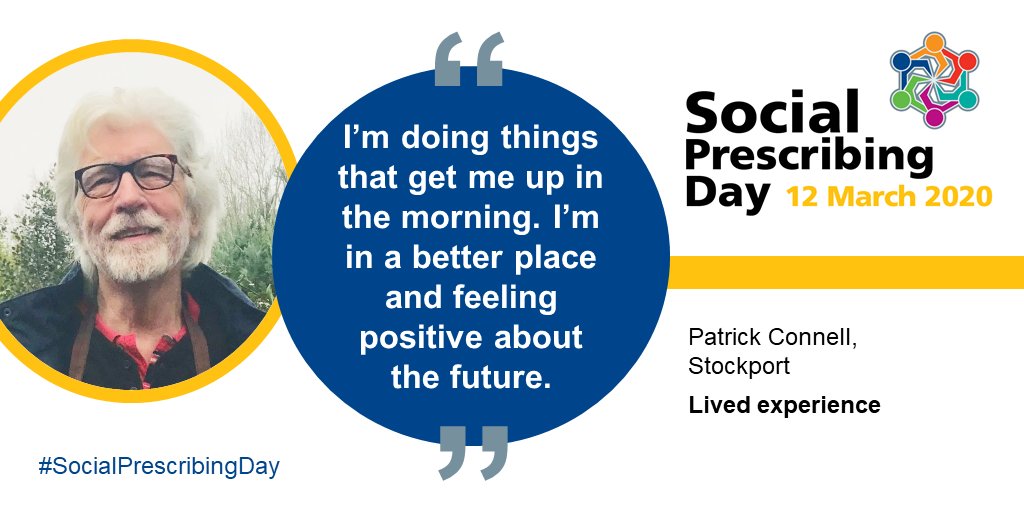 💬 What difference does #SocialPrescribing make to me? Here’s what Patrick has to say @GM_HSC  #SocialPrescribingDay