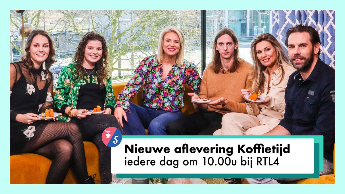 koffietijdnl's tweet photo. Een zonnetje, een taartje én leuke gasten.  Alle fragmentjes vind je op onze website; https://t.co/y39uNlA9G1 

#koffietijd #5uurlive #lenteiscoming #worteltaart #gezellig https://t.co/EZSEbaZnvR
