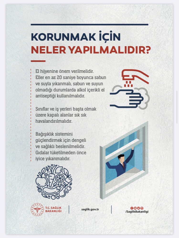 aduinovatif's tweet photo. Yeni Korona Virüsünden korunmak için neler yapılmalıdır? Belirtileri varsa neler yapılmalıdır? @saglikbakanligi 

#yenikoronavirüs #koronavirüsü #sağlıkbakanlığı https://t.co/JSv0JZ4UJh