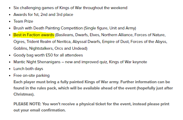MDS_MSc's tweet photo. @manticgames On you Clash of Kigns page you've only got Best in Faction awards for half the armies. Is this intentional? Also, what about themed lists? https://t.co/O0wsVQ5vCD