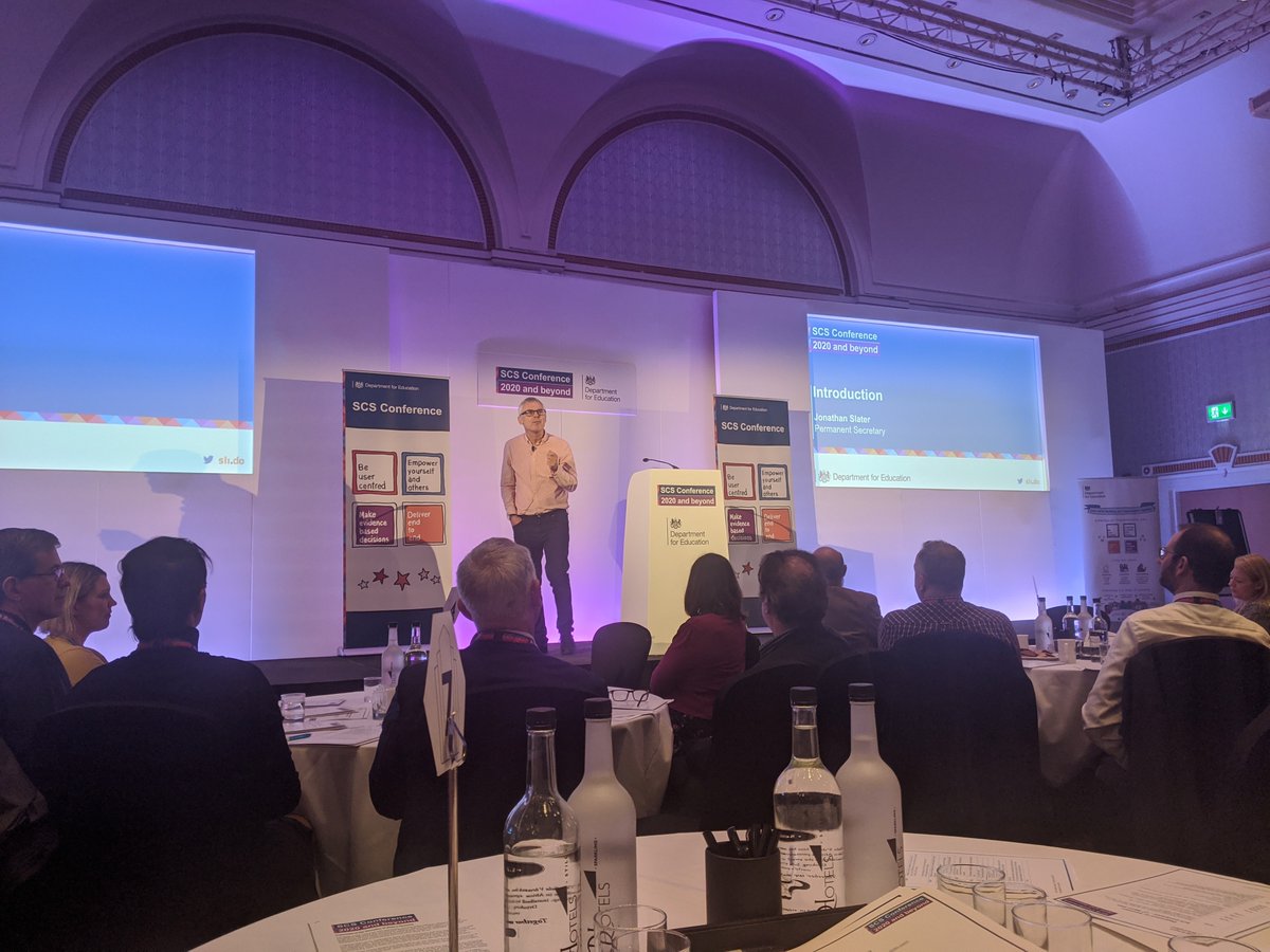 _JonathanSlater's tweet image. Excited to be at the #DFESCS conference in Leeds. It is a fantastic opportunity to talk about collective leadership and how we support each other in challenging times. #brilliantcivilservice