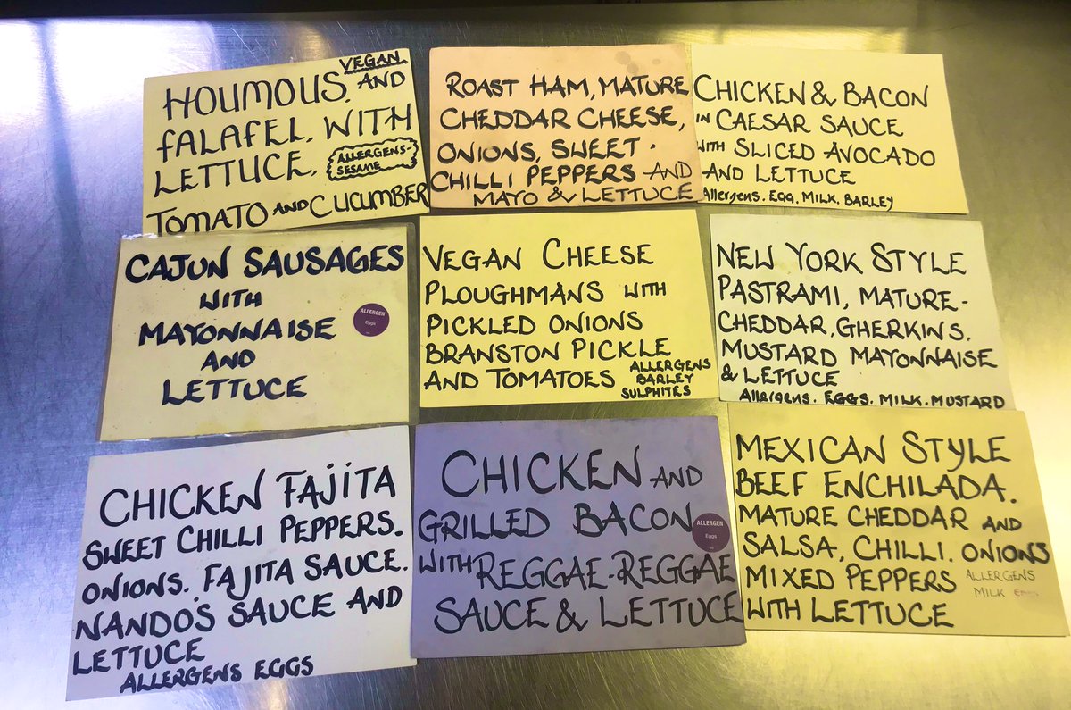 BrownsYork's tweet photo. Today’s daily specials! Hot filling: chicken curry &amp; baked beans. Nothing you fancy? Ask one of our team to make you up a salad box or have a look at our cold counter for inspiration! https://t.co/de7J2AvAwn