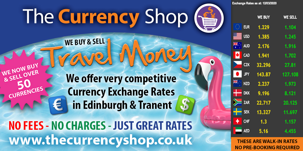 chequeshop's tweet photo. 12/03/2020 Get competitive #Currency Exchange Rates when you visit our stores in #Abbeyhill &amp; #Tranent #Edinburgh 

https://t.co/3kU6yUF9hz

#Abbeyhill #Tranent #Edinburgh #Leith #Stockbridge #royalmile #ThursdayMotivation #ThursdayThoughts https://t.co/OP0wXMjY8d