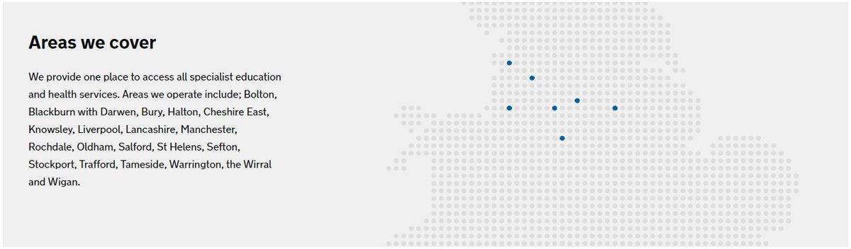 Here are the areas we cover! If you're not sure if we can help get in contact with us on 0330 088 8408

#NorthWest #EHP #Health #Service #Education #Psychology #OT #Physio