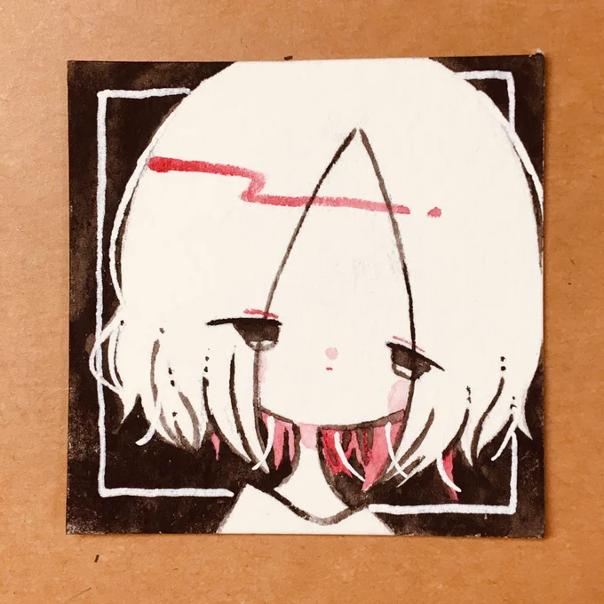 2色+白落描き 