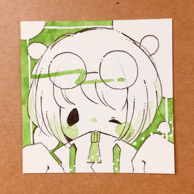 2色+白落描き 