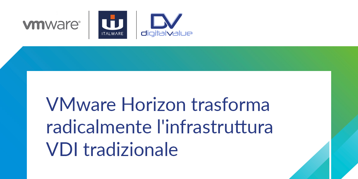 Italware1's tweet photo. VMware Horizon trasforma radicalmente l'infrastruttura VDI tradizionale, offrendo livelli di semplicità, flessibilità, rapidità e scalabilità senza precedenti, a costi ridotti . MAGGIORI INFO >>> https://t.co/dbbn8EWfiz #virtualizzazione #vdi @VMware_IT https://t.co/pxr1VmsM3e