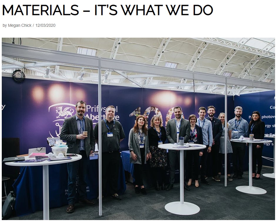 Last month, we attended @KTNUK_Materials @innovateuk's #MRE2020. We brought 11 @SwanseaUni @SUEngineering projects together as #MaterialsSwansea to showcase our strengths: ⚙️Metals & coatings 🏡Energy in buildings 📝Skills & training 🔬Facilities ➡️ specific.eu.com/materials-its-…