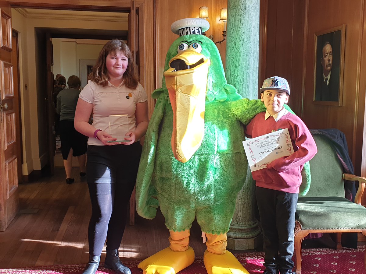 Thinking Globally.
Last Friday Meon Junior School was awarded the overall winner of Portsmouth City Council’s Recycling Competition 2019 by the Lord Mayor’s parlour in the Guildhall, Portsmouth. A huge well done to the Year 6 Eco Warriors and to all staff involved!