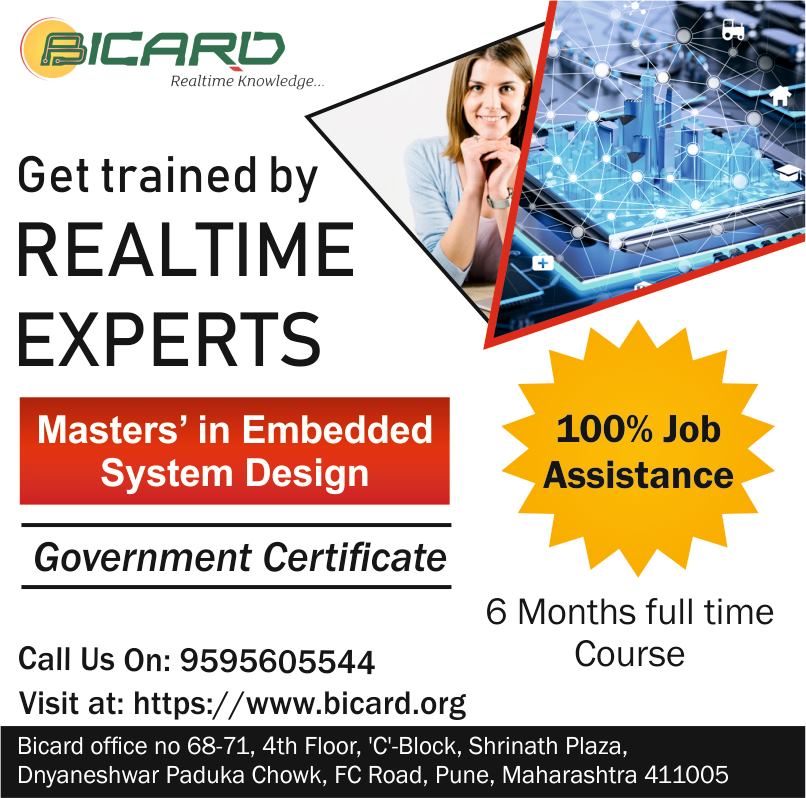 Bicard4's tweet image. Learn Masters in Embedded Systems Design Program with industry experts and grow your career with our special design course.
Visit - bicard.com
#bicard #education #embeddedsystemdesign