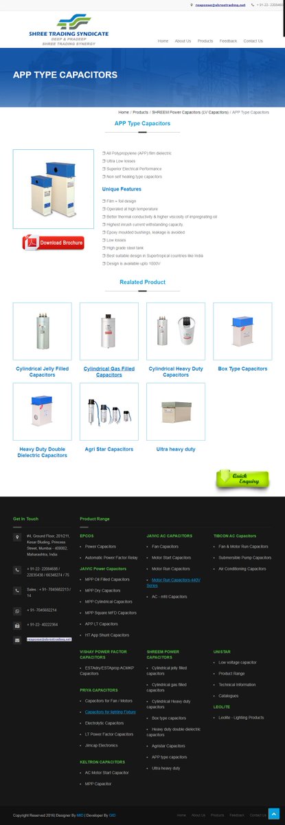 SamconLtd's tweet image. Shreem App Type Capacitor, Distributor, Dealer, Supplier, Mumbai, India.

Shree Trading Syndicate is The House Of Capacitors, Supplier, Dealer And Authorised Distributors Of Shreem App Type Capacitor

shreetrading.net/shreem-app-typ…