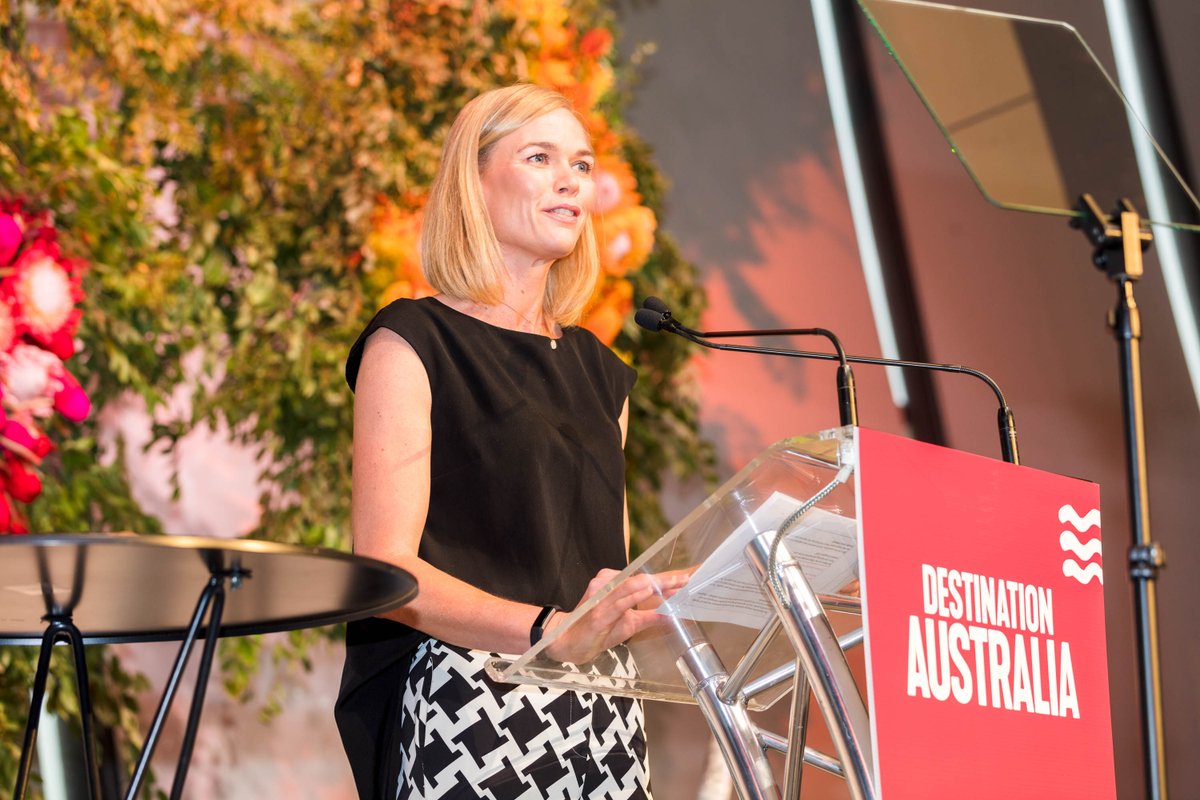 TourismAus's tweet photo. Incredible day at #DestAus20 - thanks to all our wonderful speakers and guests! Thanks also our inspiring Emcee @KatrinaLWebb and our amazing venue @TheAdelaideOval. https://t.co/lR267gV16i